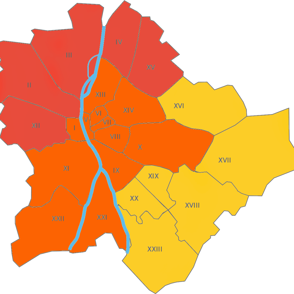 Oryx kiszállítási térkép Budapest